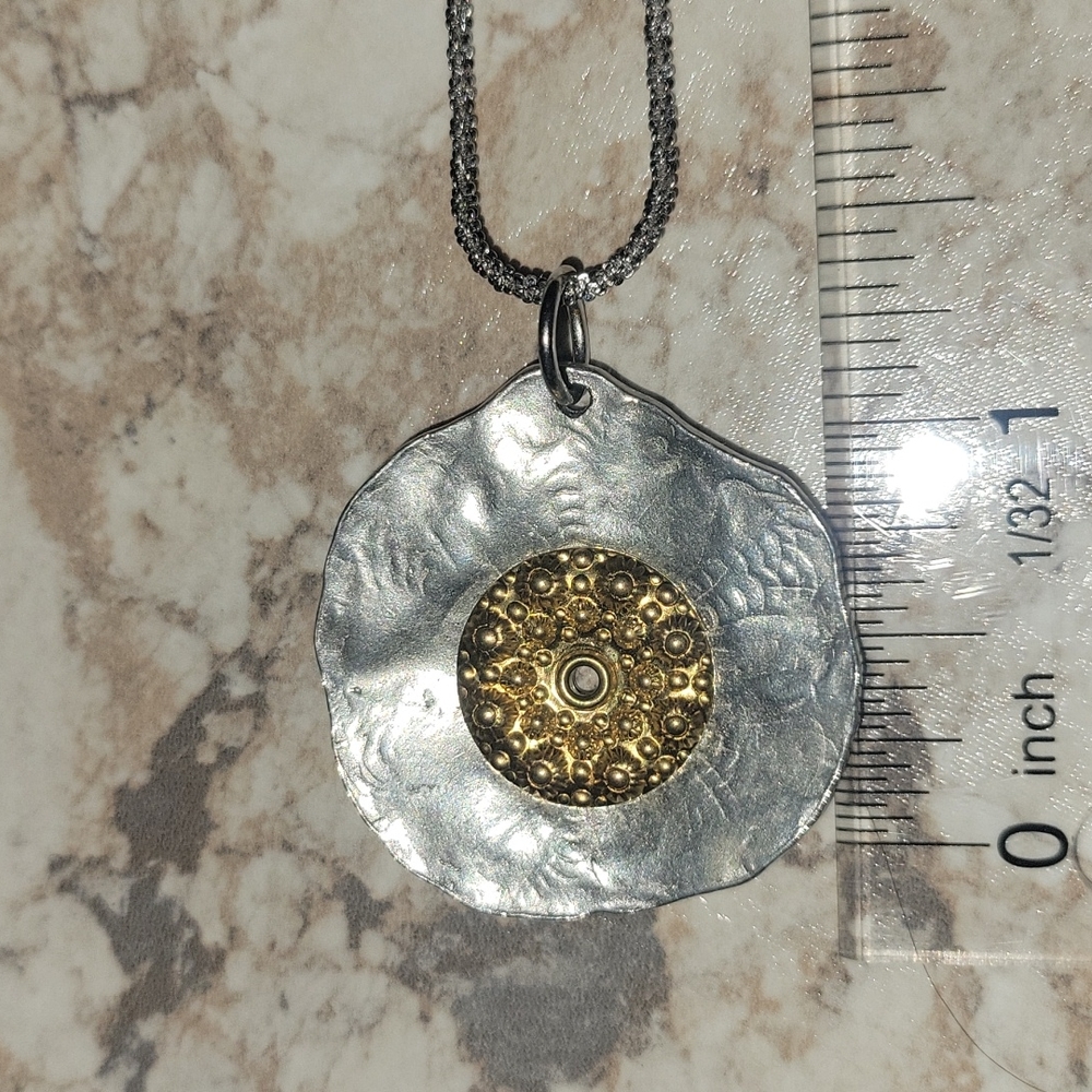 Sea Urchin pendant set- on .925 adjustable chain AND EARRINGS! - Picture 5 of 13